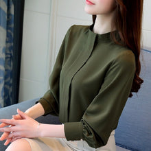 Load image into Gallery viewer, New Fashion 2019 women blouse shirt long sleeve plus size women&#39;s clothing red office lady shirt feminine tops blusas D208 30