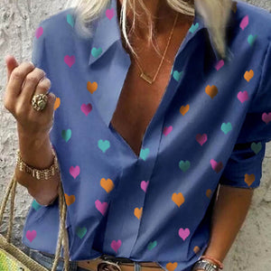 2020 Spring Women Leisure Blouse Tops Women chain Print work office Blouse Shirt Lady Stylish Long Sleeve Blouses femmes 5XL