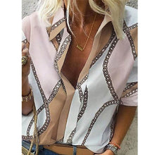 Load image into Gallery viewer, 2020 Spring Women Leisure Blouse Tops Women chain Print work office Blouse Shirt Lady Stylish Long Sleeve Blouses femmes 5XL