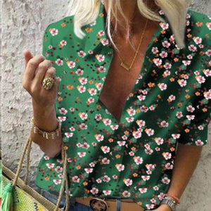 2020 Spring Women Leisure Blouse Tops Women chain Print work office Blouse Shirt Lady Stylish Long Sleeve Blouses femmes 5XL