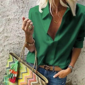 2020 Spring Women Leisure Blouse Tops Women chain Print work office Blouse Shirt Lady Stylish Long Sleeve Blouses femmes 5XL