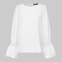 Load image into Gallery viewer, Summer Lace Shirts Women Fashion White Blouses Celmia 2020 Sexy Long Flare Sleeve Ruffles Tops Casual Loose Blusas Mujer S-5XL