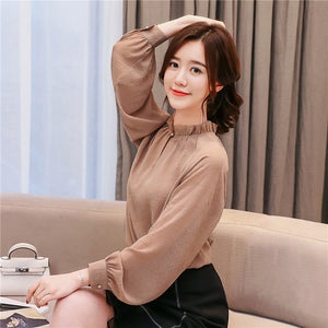 fashion woman blouses 2019 spring long sleeve women shirts office work wear women blouse shirt female blusas femininas 1854 50