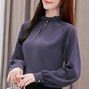 fashion woman blouses 2019 spring long sleeve women shirts office work wear women blouse shirt female blusas femininas 1854 50